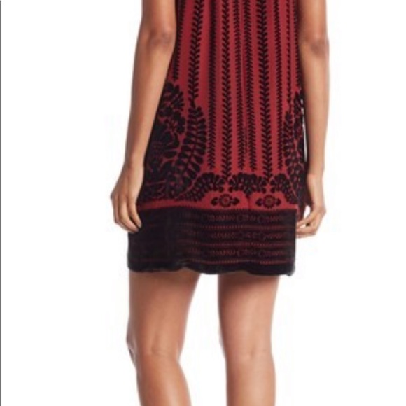 Max Studio Velvet Black and Ruby Halter Dress - Picture 2 of 3